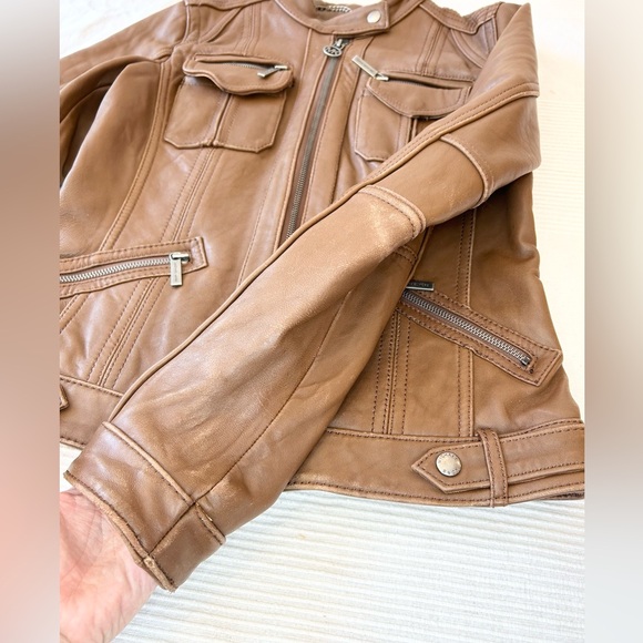 Michael Kors Moto Leather Jacket - Picture 13 of 15